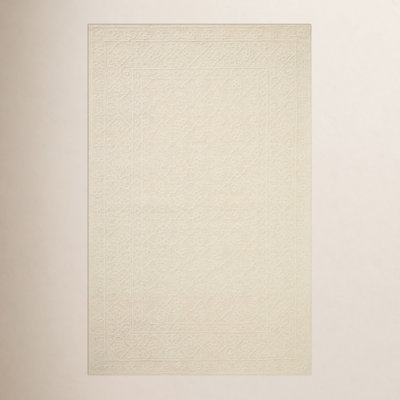 Albie Ivory Hand-Tufted Wool Oriental Rug