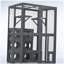 Enceinte d'extérieur pour chat avec portes à double entrée Catio, tablettes grimpantes grises, aire de jeu en bois de pin résistant aux intempéries avec 7 boîtes en bois combinées Freely
