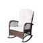 Chaise berçante avec coussin spacieux et moelleux - Chaise d'extérieur confortable pour patio-489875945