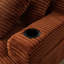 Double méridienne orange, compressible et sans assemblage, canapé-lit moelleux pour la lecture du salon de la chambre à coucher, confort de rembourrage à ressorts, style tissu velours côtelé