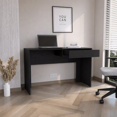 Computer Desk Harrisburg, One Drawer, Black Wengue Finish