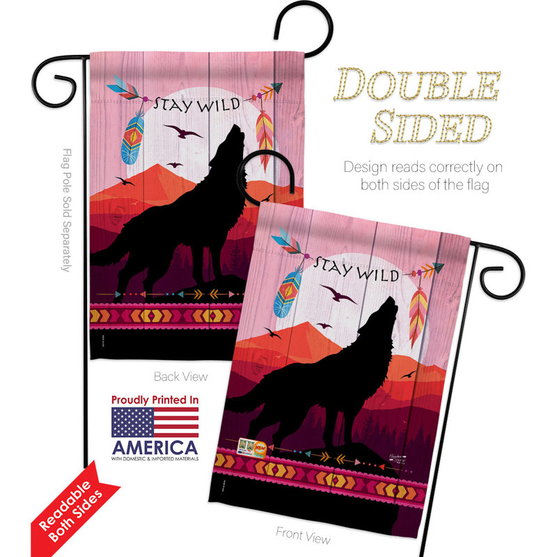 Double Sided 18.5 in. H x 13 in. W Polyester Garden flag