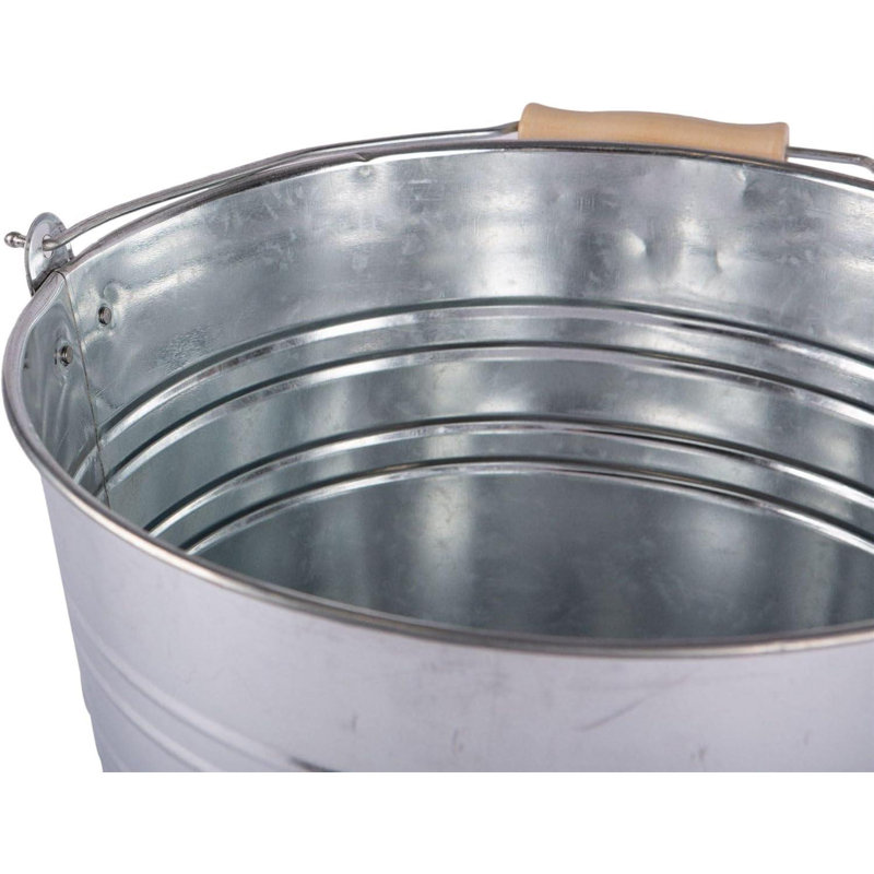 Anje 12L Heavy-Duty Galvanised Metal Bucket with Handle For Water Coal  Home Garden, Bathroom , 10