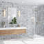 Carreau de mosaïque hexagonal gris clair Calacatta Bluette de 12 po x 10 po pour mur et plancher Toscana-123153535