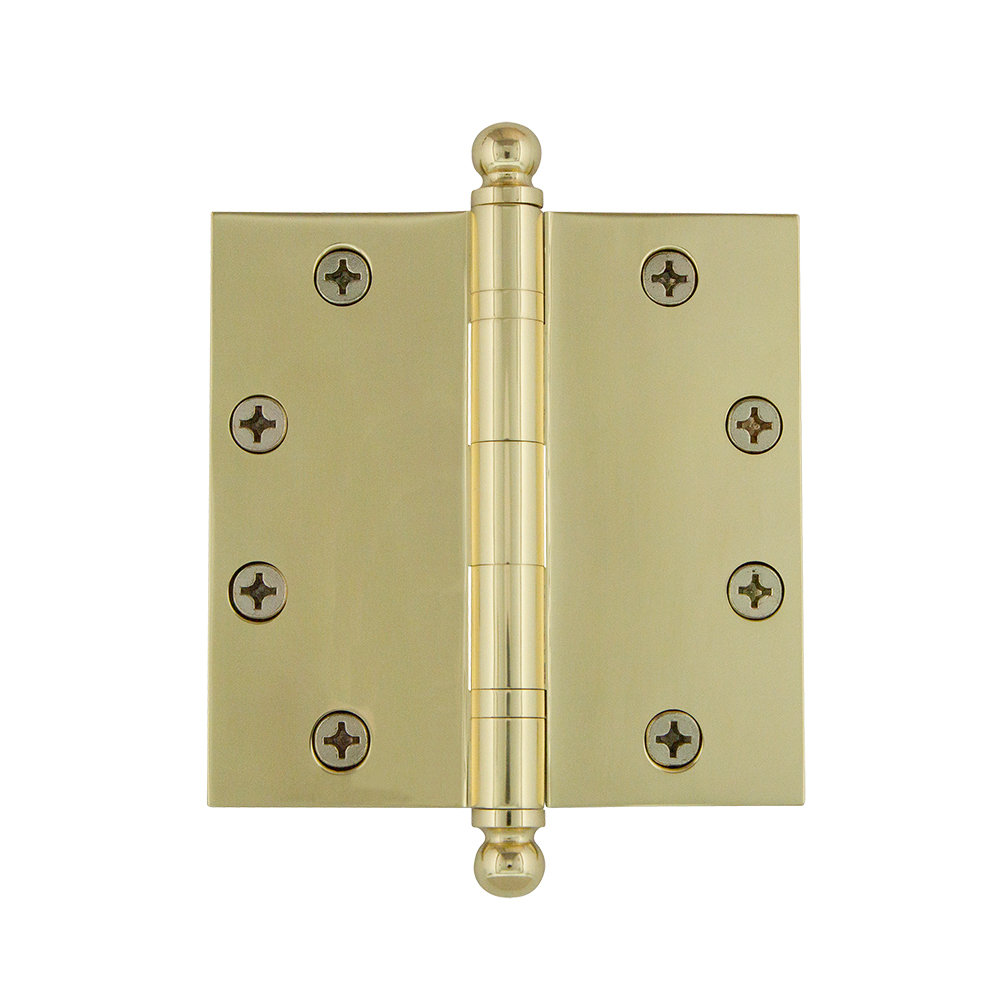 Nostalgic Warehouse 4.5" x 4.5" Ball Tip Heavy Duty Hinge with Square Corners Nostalgic Warehouse 