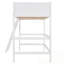 Lit mezzanine simple en bois avec échelle-1998462796