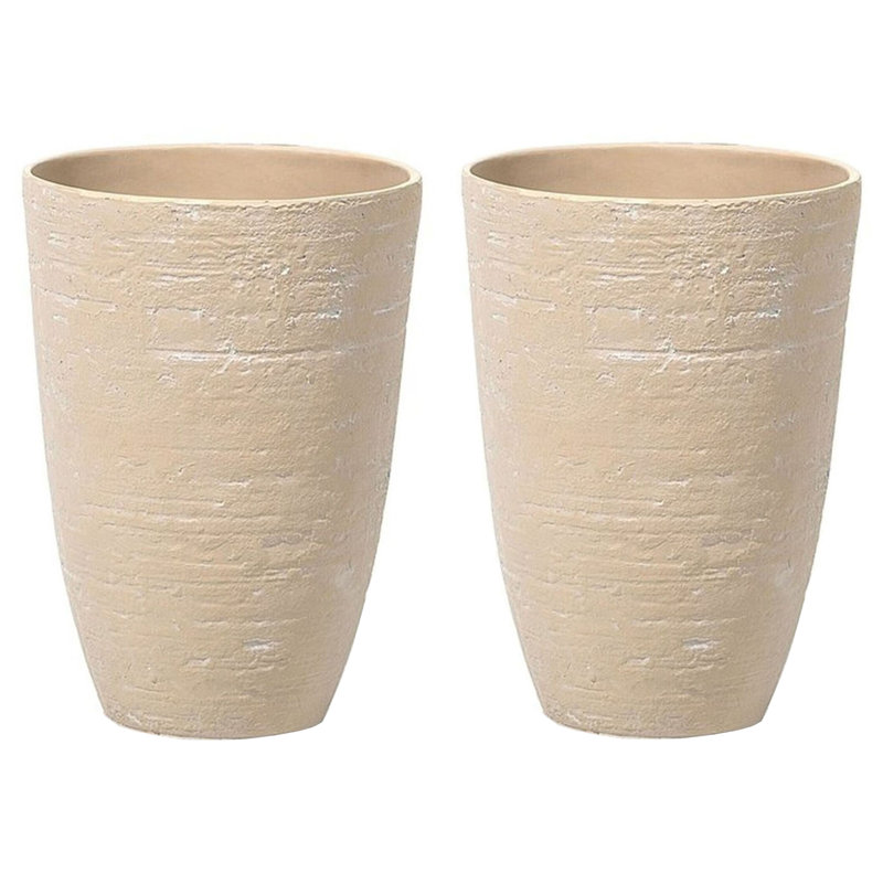 Abdalrhman Pot Planter, Beige, 50cm H x 35cm W x 35cm D