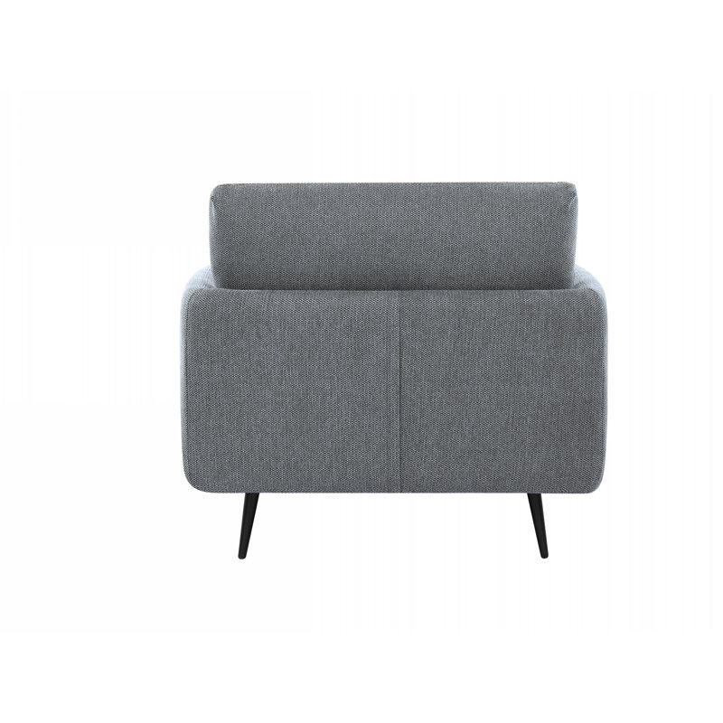 Fauteuil d'appoint à accoudoirs simples Chrisester Widest, Gris