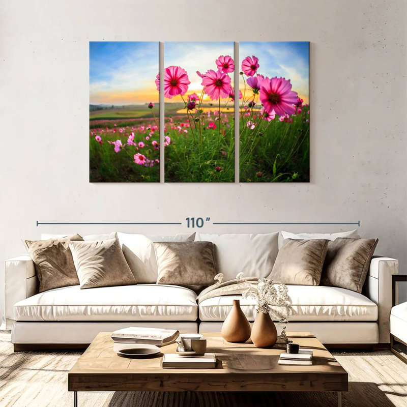 Alvord Cosmos Flower Valley, 48" H x 74" W