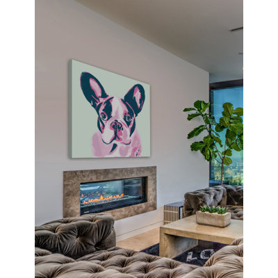 « french bouledogue » par molly rosner, reproduction d’art sur toile tendue