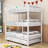 Metal Twin Triple Bunk Bed With Trundle-1106552237