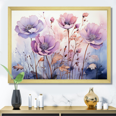 Purple Mystical Blooms II - Abstract Botanicals Canvas Art