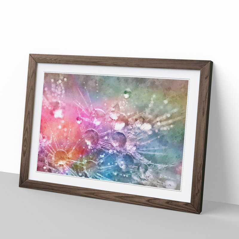 Dandelion Seeds Vol.7 - Picture Frame Graphic Art, 36cm H x 48cm W x 2cm D, Walnut Framed