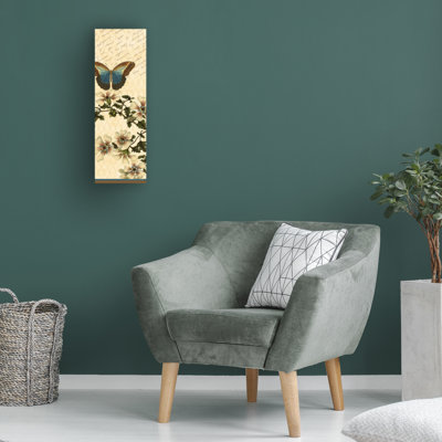 Art mural sur toile tendue - «Enchanted Garden» de Gail Fraser - panneau mural vertical 1 po pour décoration de salon, de chambre à coucher ou de bureau - 6 x 19