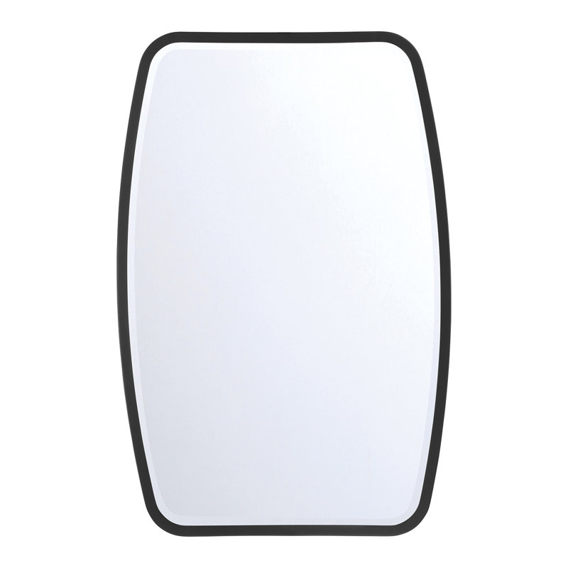 Hermina Antique Gold Mirror, Matte Black