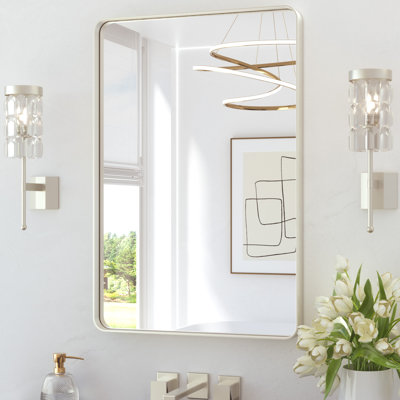 Leaderville Aluminum Framed Shatterproof Rust-Resistant Bathroom Mirror