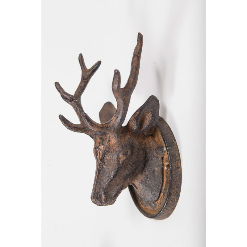 Décoration murale Buck en fonte, H 6 po x l 3,75 po x P 3,5 po