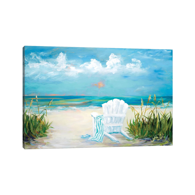 «Beach Scene II» par Julie Derice - impression sur toile tendue, H 12 po x l 18 po x 1,5 po