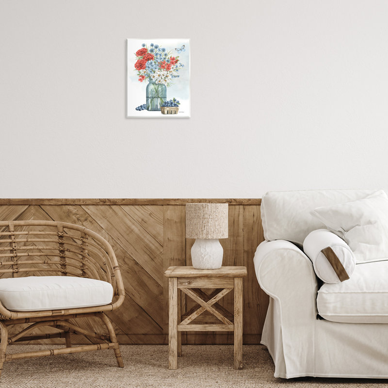  Art mural, "Country Blossoms & Blueberries" par Leslie Trimbach