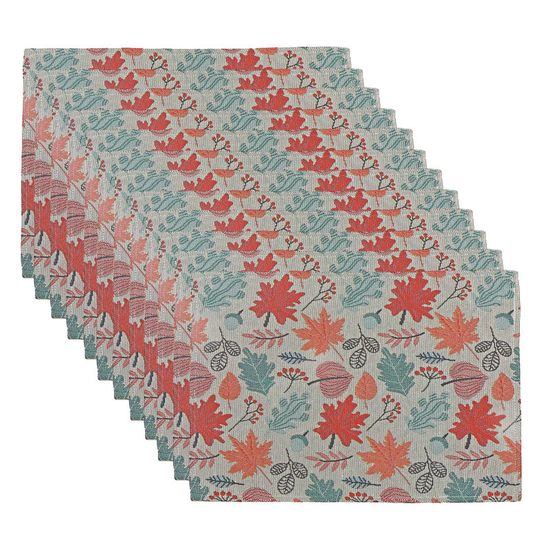 Napperon tapisserie (feuilles tombantes) (13 x 18) - ensemble de 12