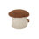 Mushroom Hunt Upholstered Canvas and Cotton Blend Ottoman