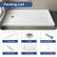 Base de douche 48 po x 32 po blanc pur avec 3 brides amovibles