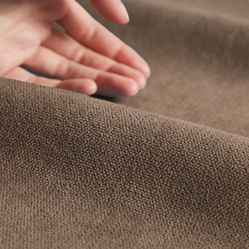 Housse de coussin carré en chenille, 18" x 18", Café