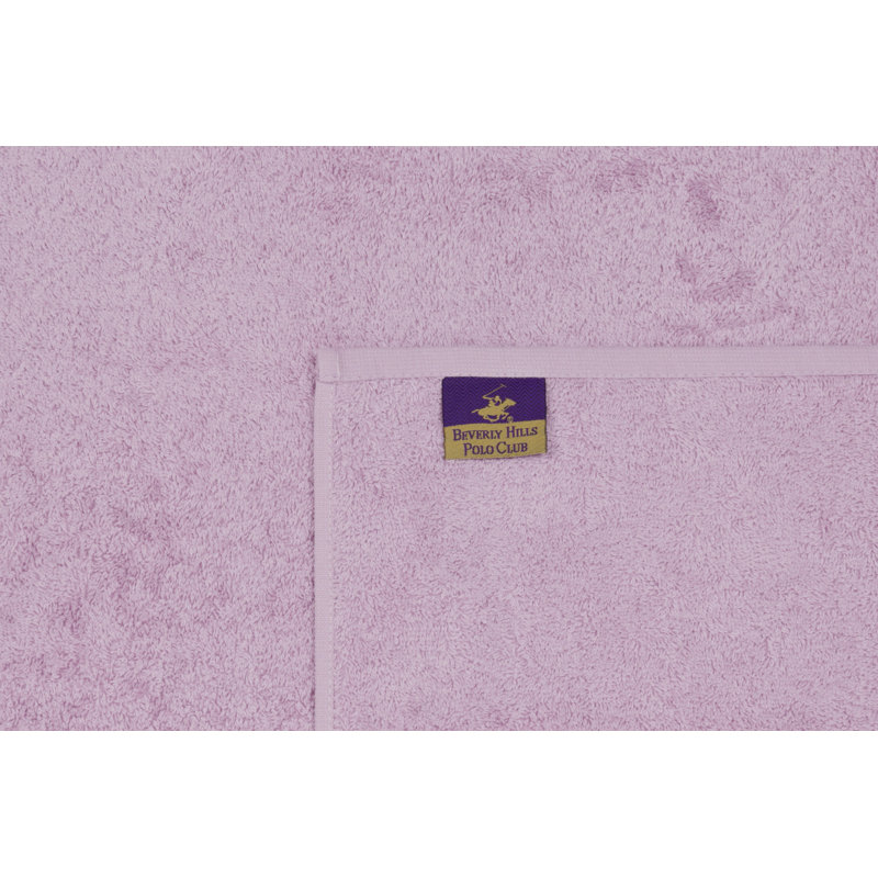 Ensemble de 2 serviettes de bain 100% coton, Lilas / mauve foncé