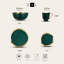 Service de table en porcelaine 16 pièces Stone Lain Florian, service pour 4, vert-117445498
