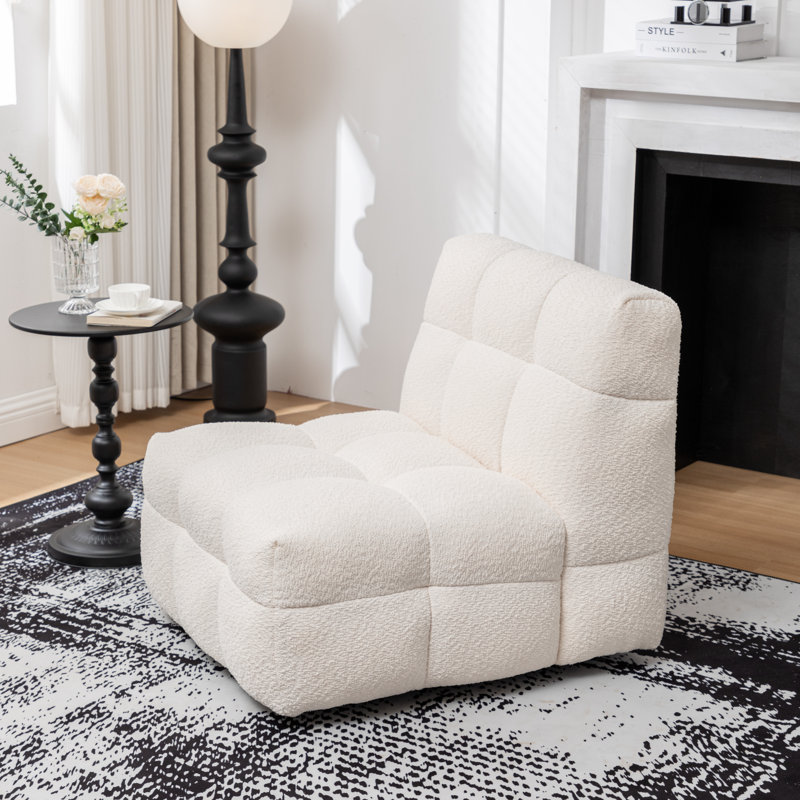 Fauteuil pivotant sans accoudoirs 28,5 po Avdul, Beige
