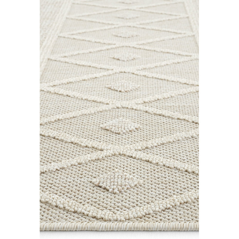Aeran Rectangle cm Geometric and Geometric Shapes Indoor / Outdoor Area Rug, Rectangle 3'3" x 6'6"