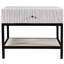 Oldham 1 - Drawer Metal in White/Black