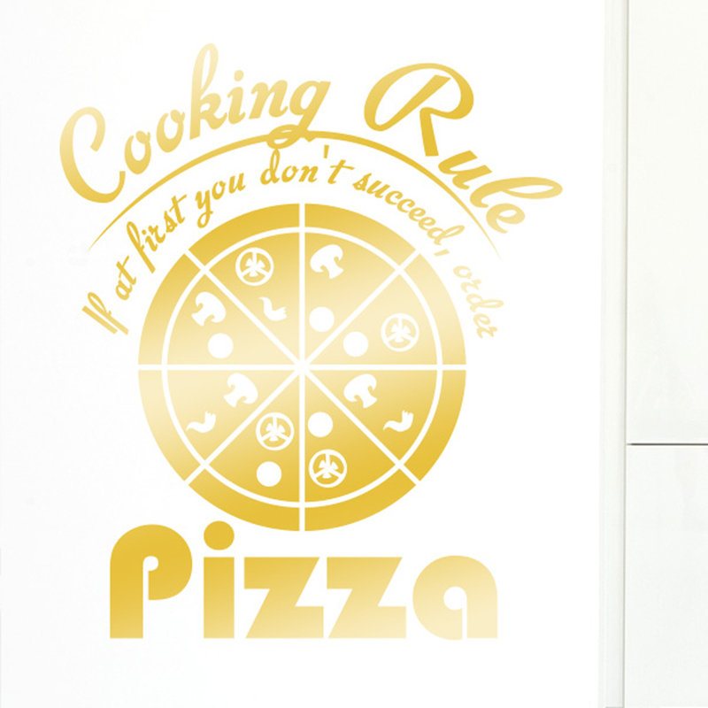 Food & Beverage Wall Decal, Shiny Gold