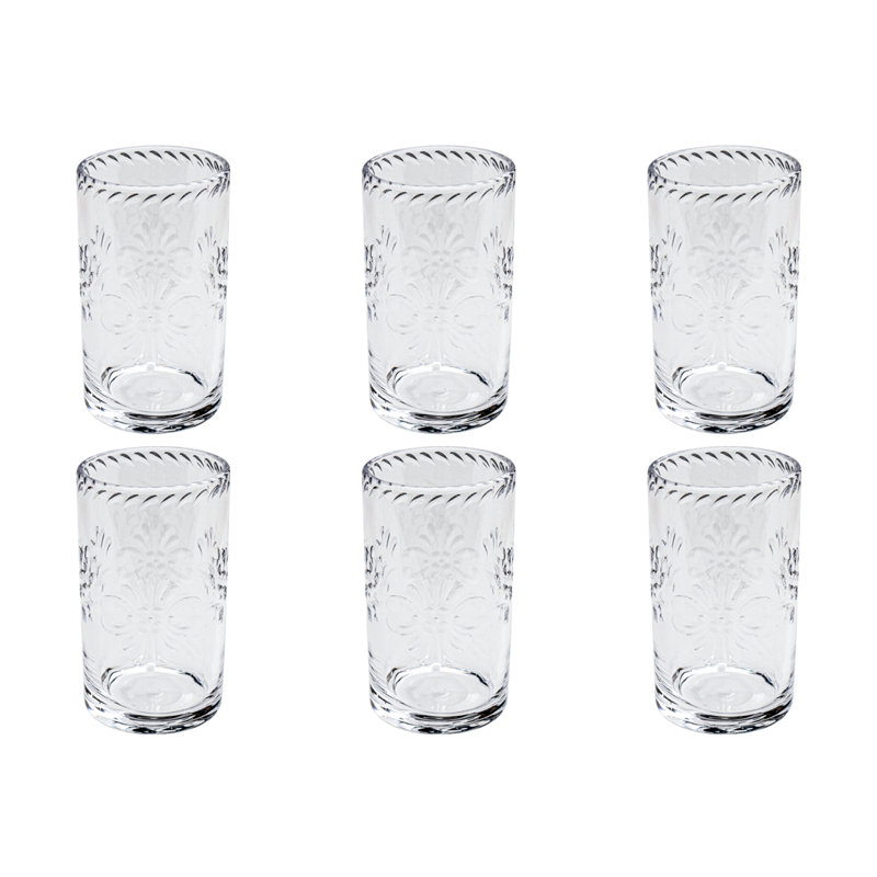 Talavera Acrylic Drinking Glass, Clear