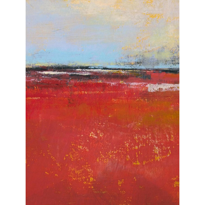Fire Sea Print by Victoria Primicias, Black Framed Paper, 21.25" H x 17.25" W