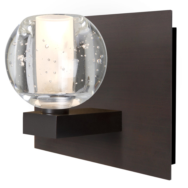Dayna Dimmable Bath Sconce, Satin Nickel, Bubble, Halogen