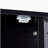 Black Bathroom Cabinet Triangle Corner Storage Cabinet with Adjustable Shelf Modern Style MDF Board-6063952