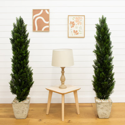 Artificial Topiary Cedar Tree UV Resistant (Indoor/Outdoor) - Set of 2