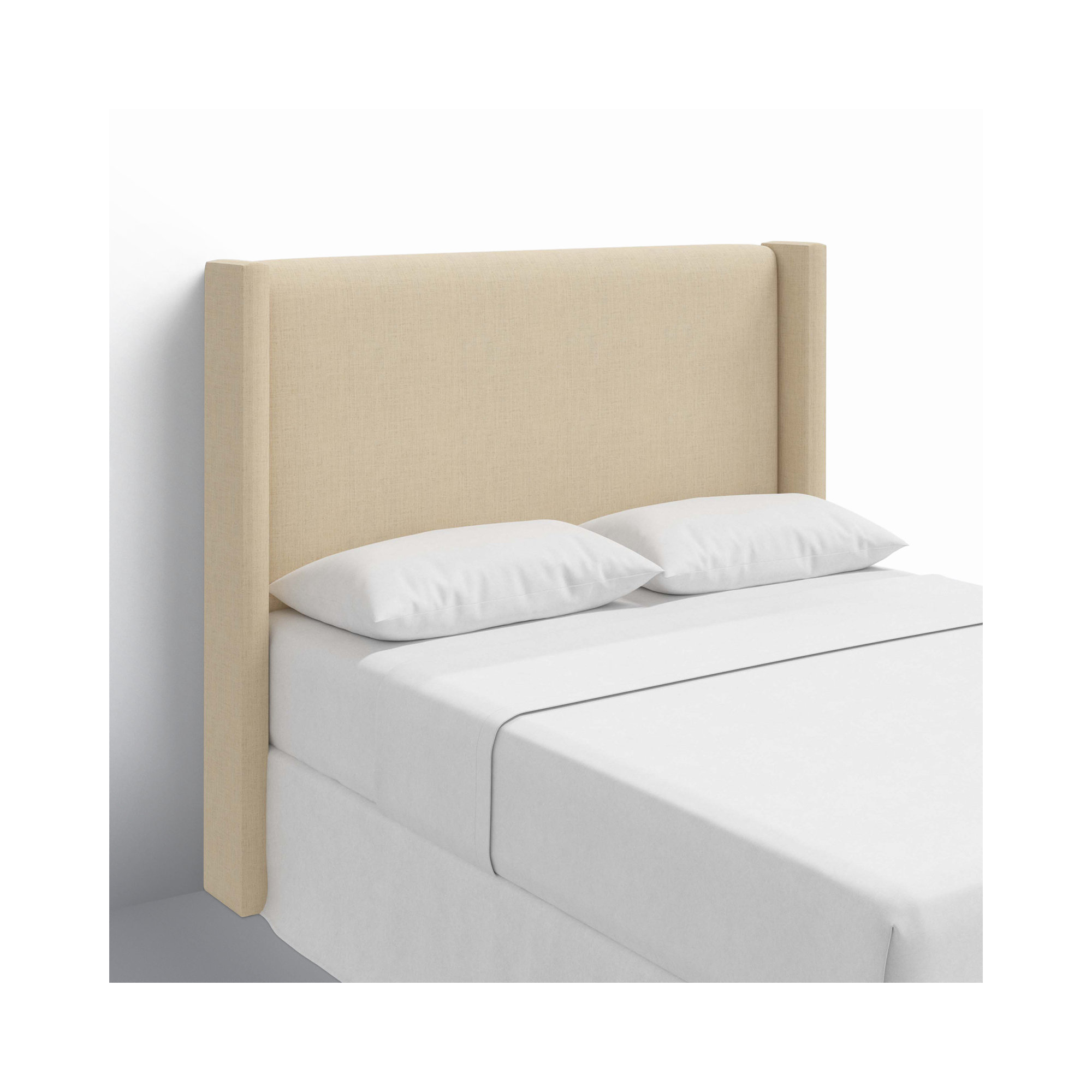 Hanson Upholstered Headboard, Classic Linen Linen, King
