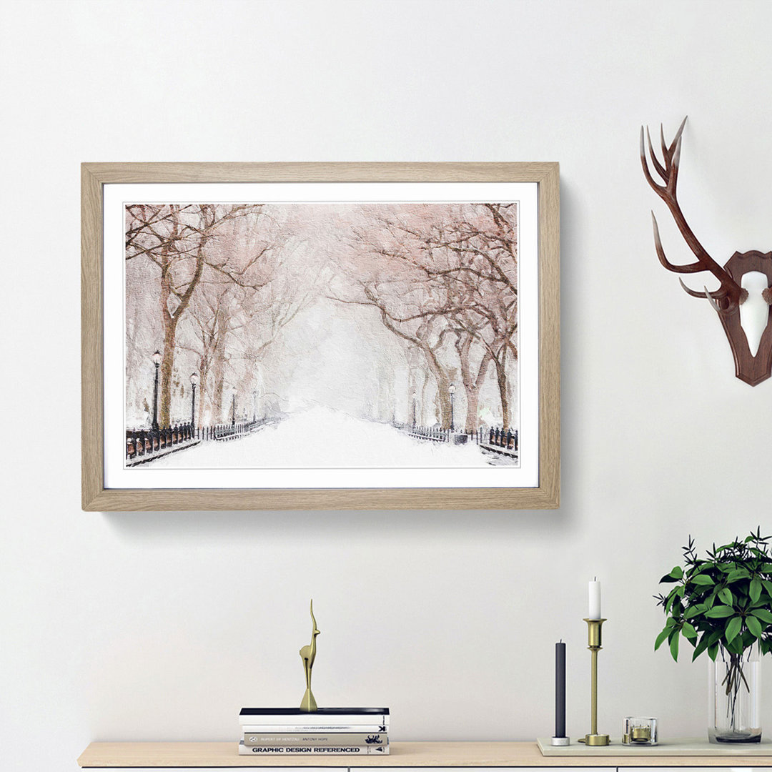 Wintertime in Central Park New York City - Framed Print