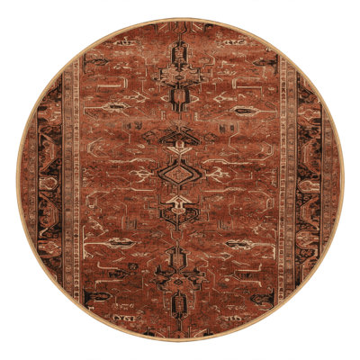 Machine Washable Persian Brown Area Rug