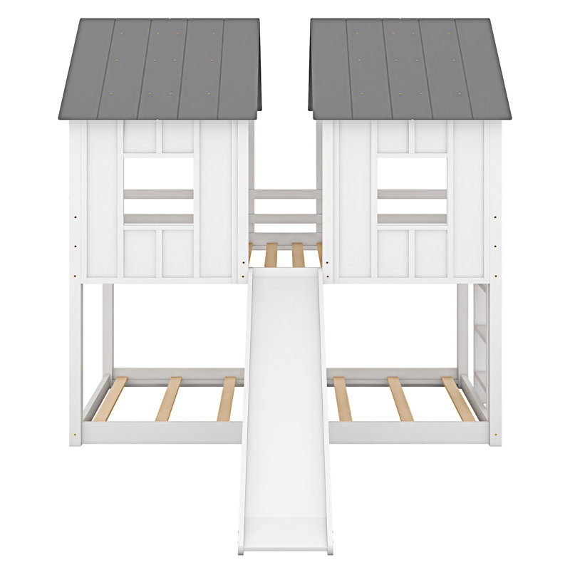 Lit superposé avec glissade et fenêtres House