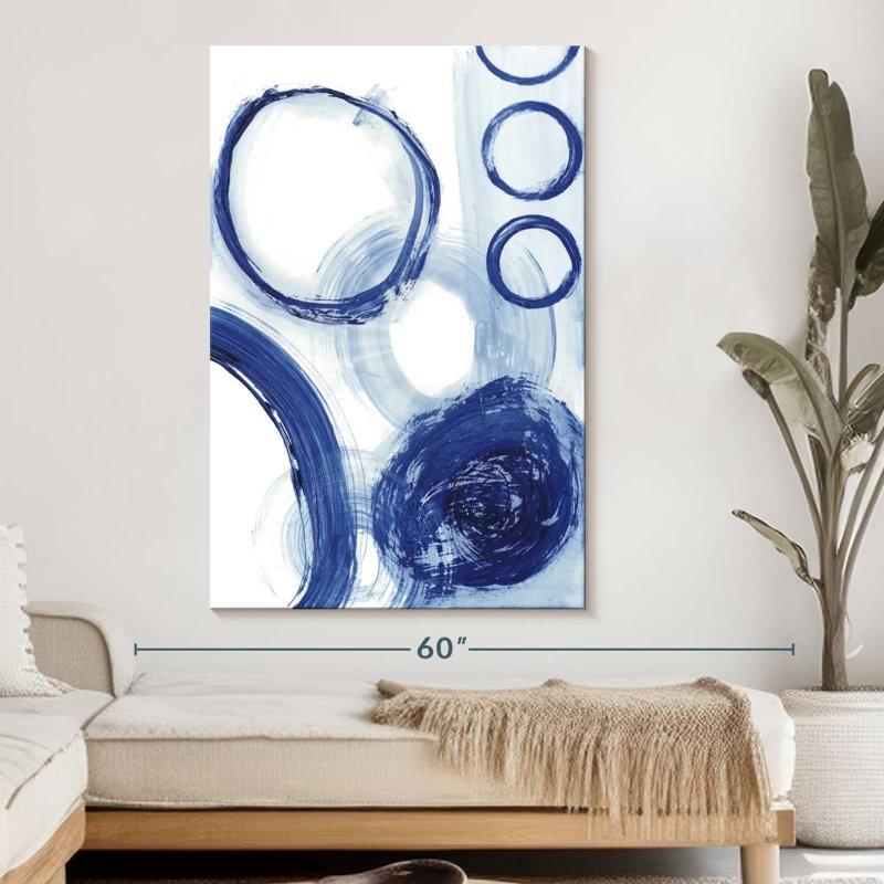 Étude du cercle bleu III, H 51 po x l 34 po