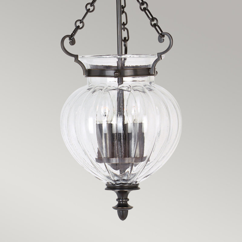 Duluth 3 - Light Urn Pendant, Polished Nickel, 39 cm H x 39 cm W x 28cm D