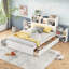 Lit plateforme avec rangement et tablettes coulissantes-852446745