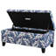 Multifonctionnel luxueux, tissu floral, charnières souples, rangement caché, magazines, télécommandes, chambre à coucher, confortable, rangement à fermeture en douceur multifonctionnel, bureau, compartiment, couvertures, bois massif