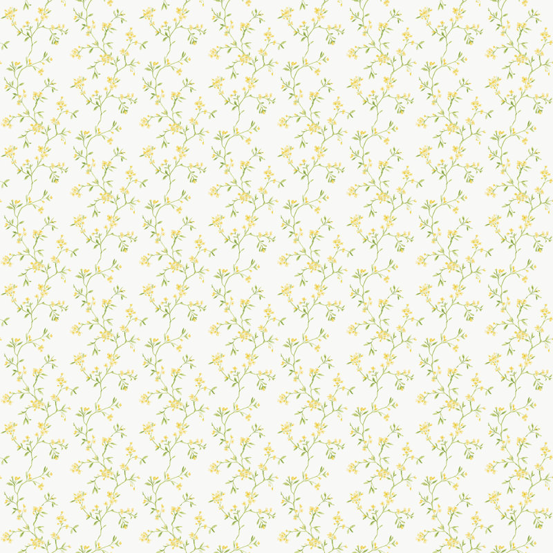 Galerie Miniatures 3 Yellow Floral Wallpaper
