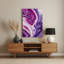 Abstrait art fluide, art mural mauve en métal 70-194499391
