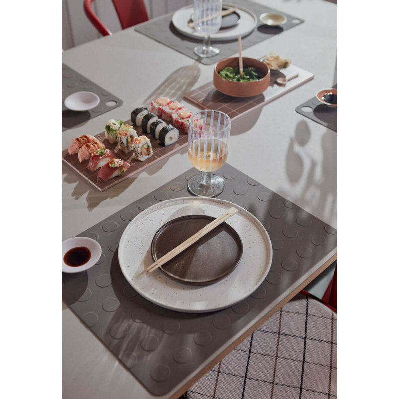 Inka Porcelain Dinner Plate, White/Light Brown
