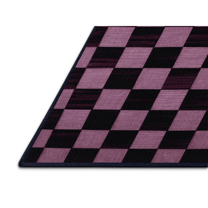 Tapis mauve lavable à la machine, Rond 5 pi